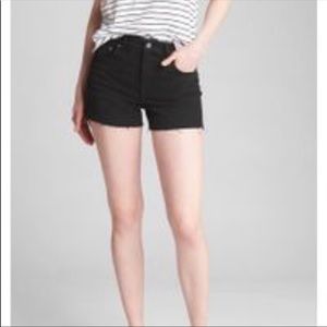 GAP High Waisted Black Jean Shorts